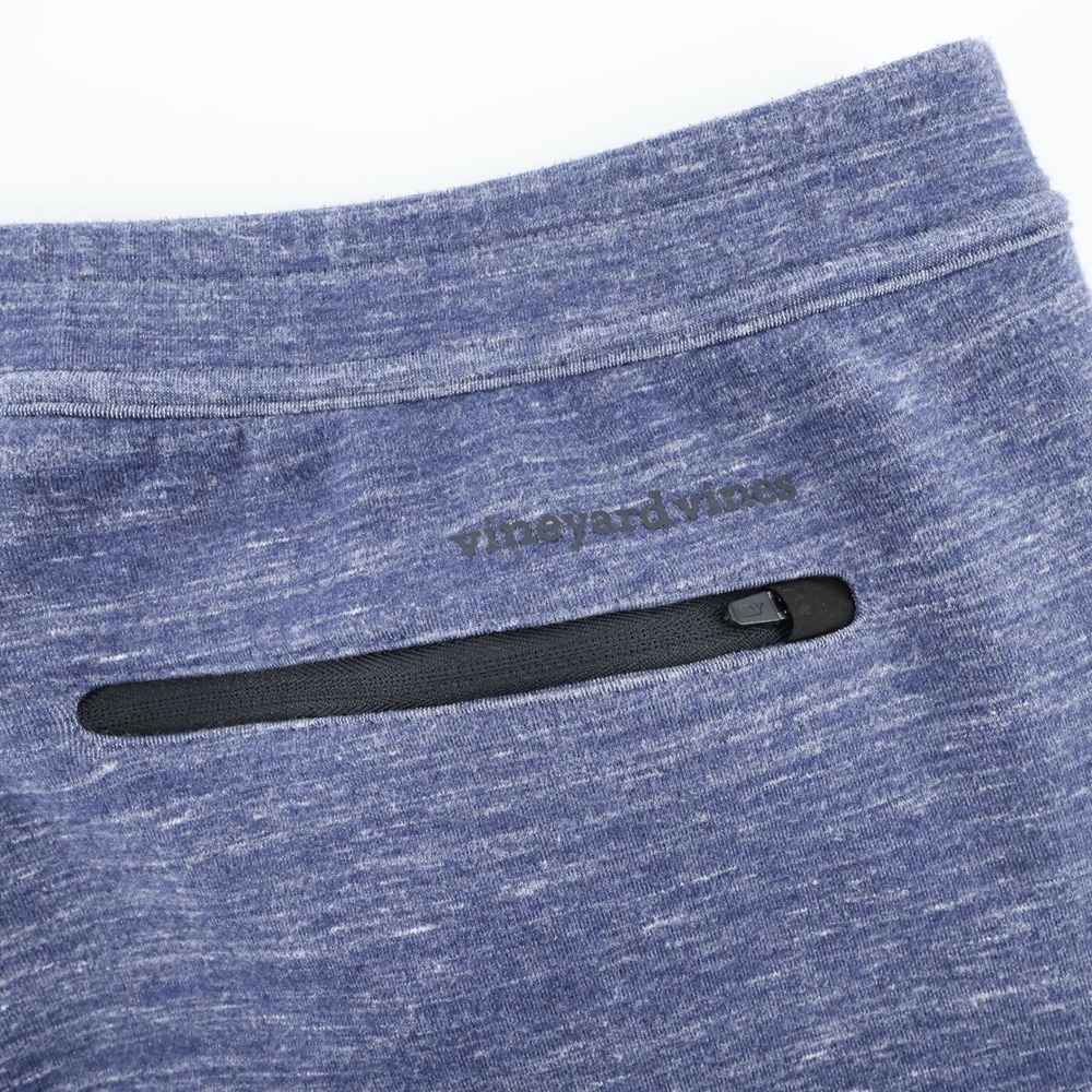 Vineyard Vines OTG Jogger Pants Men's‎ XXL Blue Heathered Sweatpants Zip Pocket